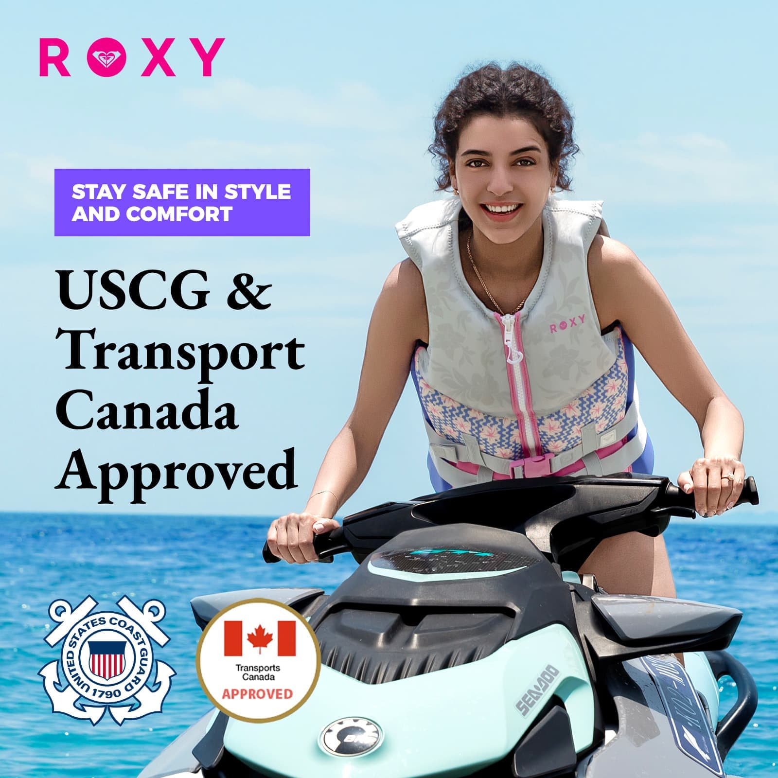 ROXY Women's Life Vest - USCG & Transport Canada Approved - S 2