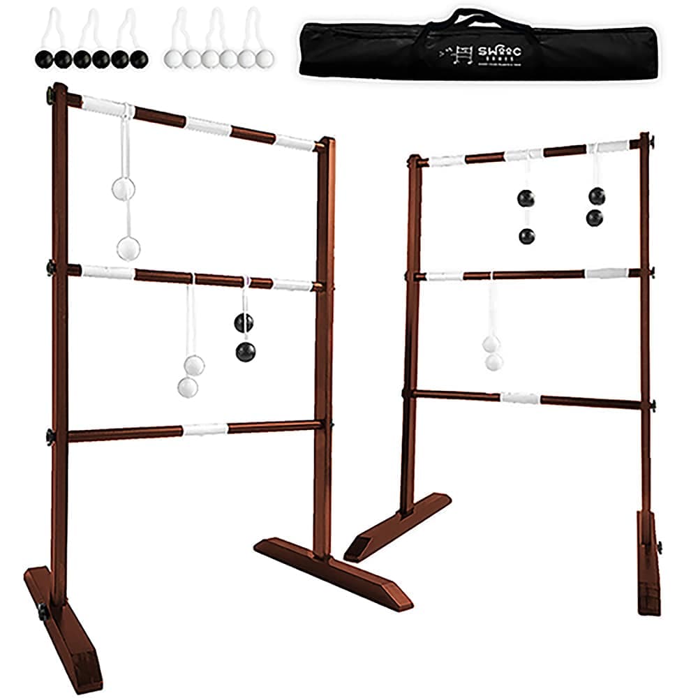 Swooc Games Premium Wooden Ladder Ball Game Set