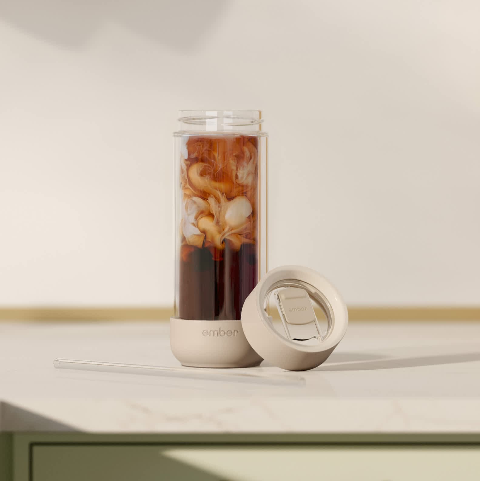 Ember Cold Tumbler (16oz) Sandstone 2