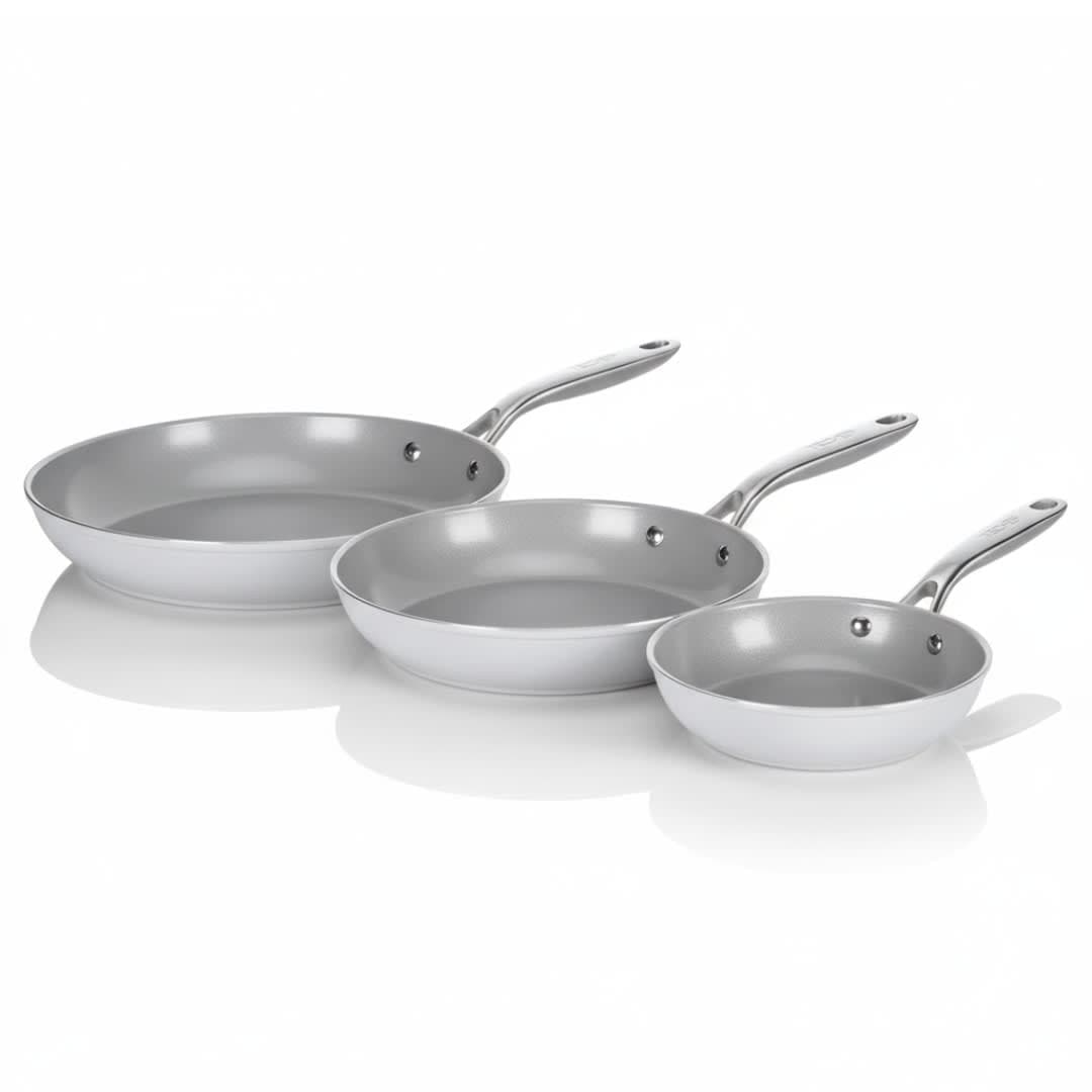 TECHEF CeraTerra Ceramic Nonstick Frying Pan Set - 3 Piece