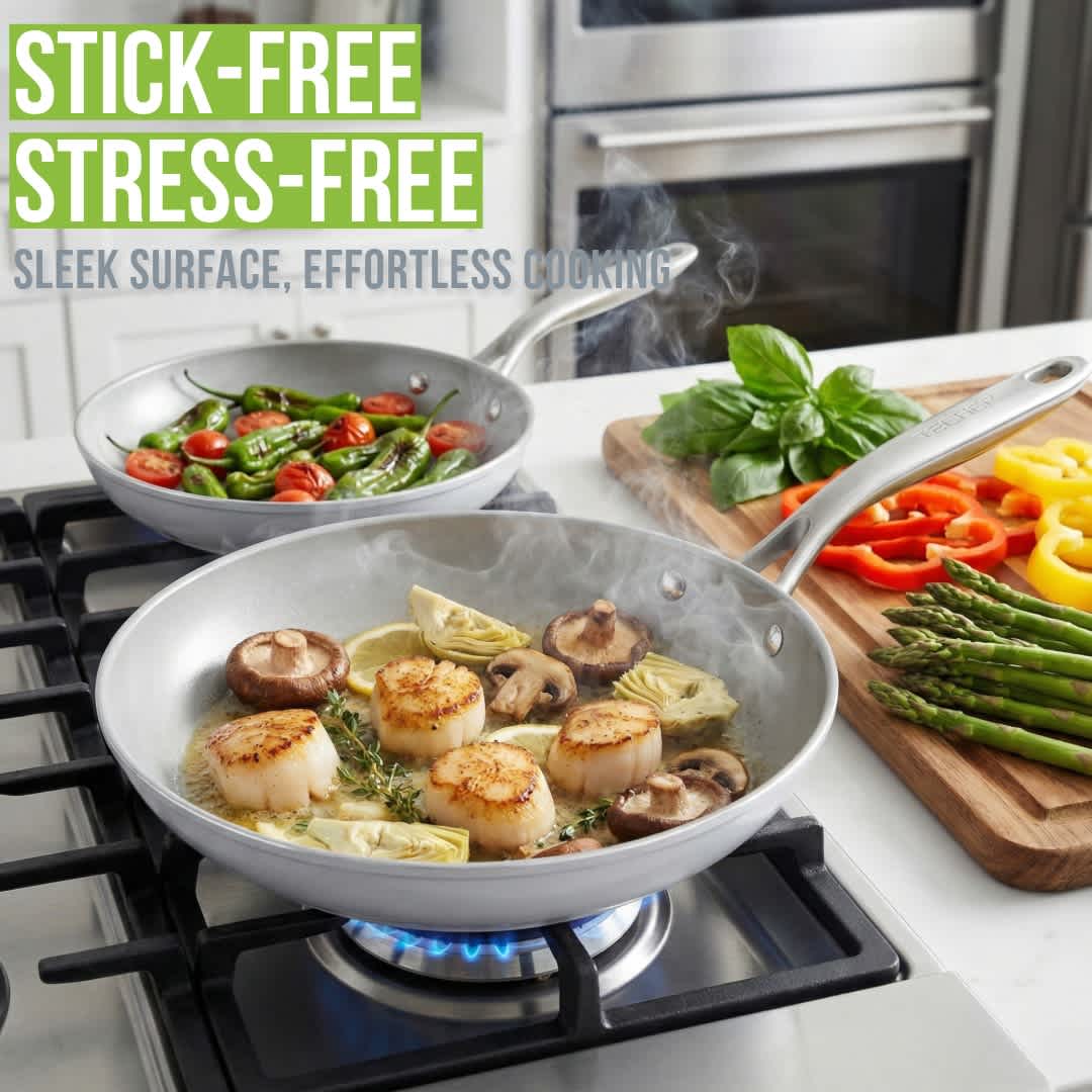 TECHEF CeraTerra Ceramic Nonstick Frying Pan Set - 3 Piece 2