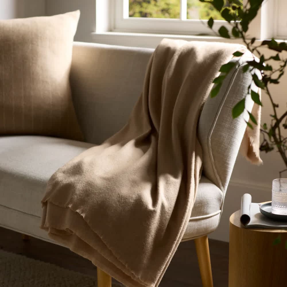 Cashmere Fringe Throw Blanket 2